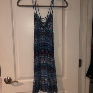 Short Blue dress with pattern